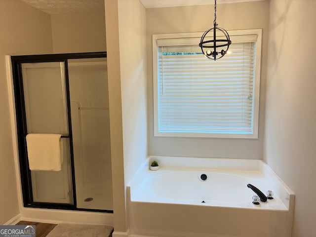 3066 Gem Creek Rd, Buford, GA 30519 - bathroom featuring a garden tub and a stall shower