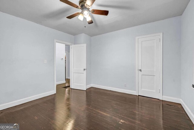 1747 Parkhill Dr, Decatur, GA 30032 - empty room featuring a ceiling fan and wood finished floors