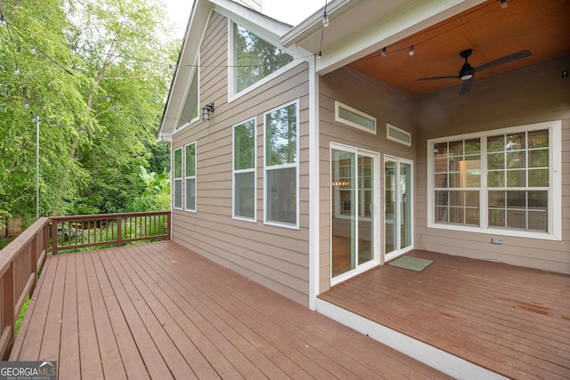 2427 Camata Pl, Marietta, GA 30066 - wooden deck with ceiling fan