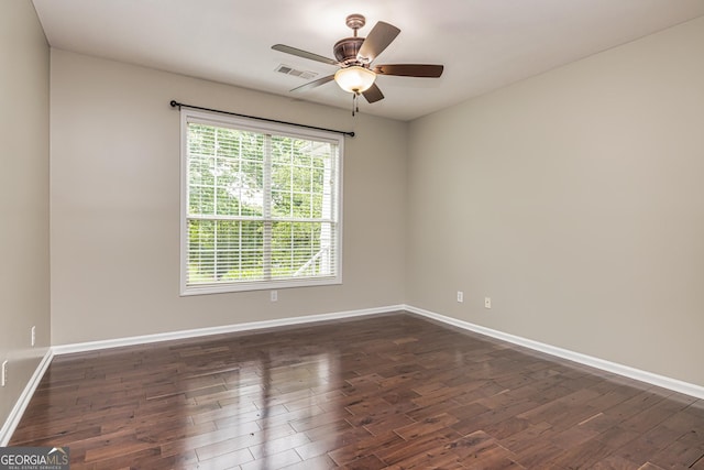 24 Arendt Park Ln, Newnan, GA 30263 - unfurnished room featuring dark wood finished floors and ceiling fan