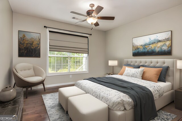 24 Arendt Park Ln, Newnan, GA 30263 - empty room with wood finished floors and a ceiling fan