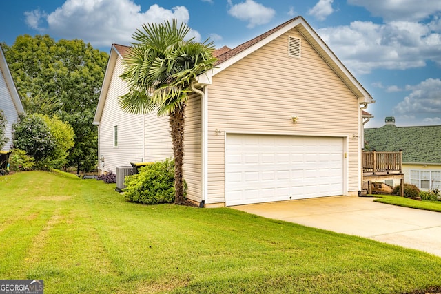 24 Arendt Park Ln, Newnan, GA 30263 - view of home's exterior featuring a garage, a yard, and concrete driveway