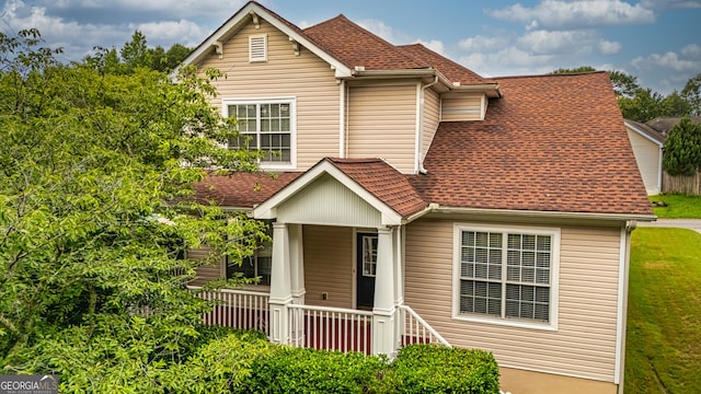 24 Arendt Park Ln, Newnan, GA 30263 - traditional-style house with a shingled roof and a porch