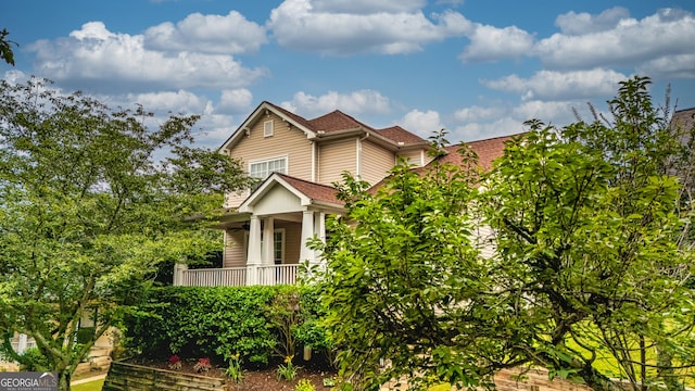 24 Arendt Park Ln, Newnan, GA 30263 - view of front of home featuring covered porch and a shingled roof