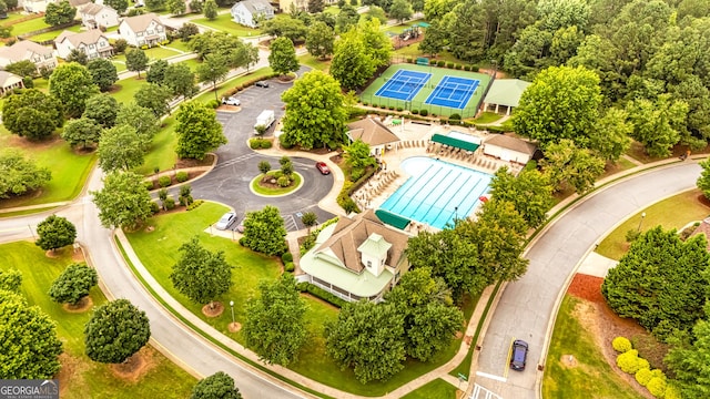 24 Arendt Park Ln, Newnan, GA 30263 - bird's eye view of a pool area