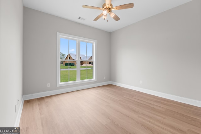 10 Honeysuckle Dr, Claxton, GA 30417 - unfurnished room featuring light wood-style floors and ceiling fan