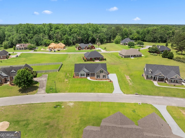 10 Honeysuckle Dr, Claxton, GA 30417 - aerial perspective of suburban area with a forest