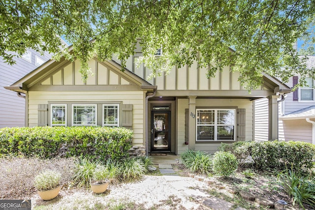 113 Macalester Dr, Newnan, GA 30265 - view of front of house with board and batten siding