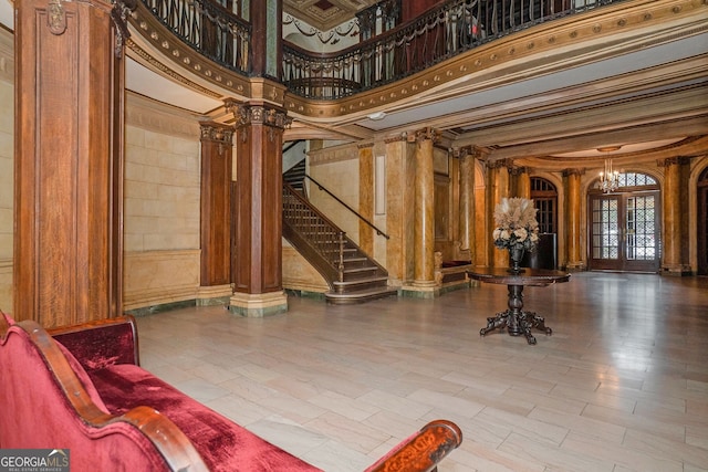 75 Ponce De Leon Ave NE Unit 1004, Atlanta, GA 30308 - community lobby featuring a towering ceiling and stairs
