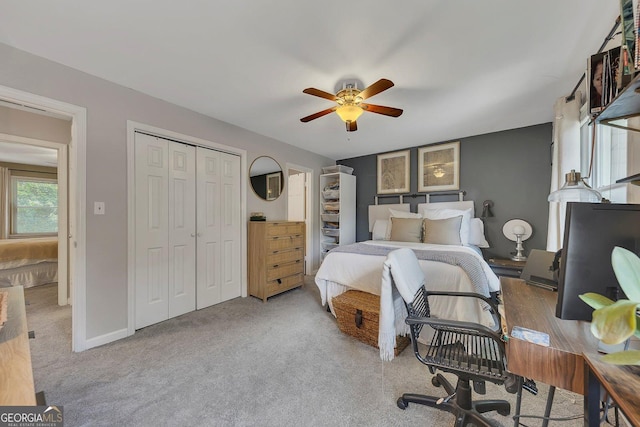 289 Westland Way SW, Marietta, GA 30064 - bedroom with ceiling fan and carpet flooring