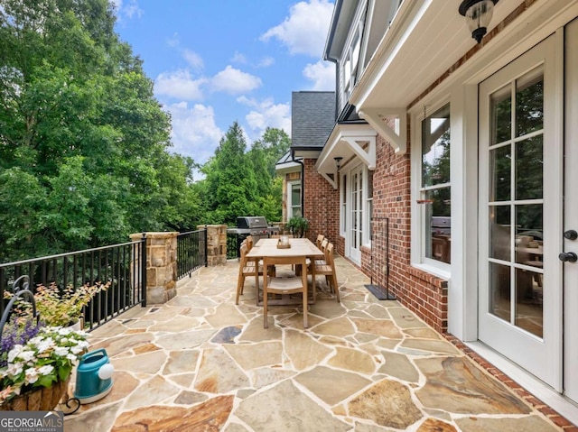 2392 Crimson King Dr, Braselton, GA 30517 - view of patio / terrace with outdoor dining space and grilling area