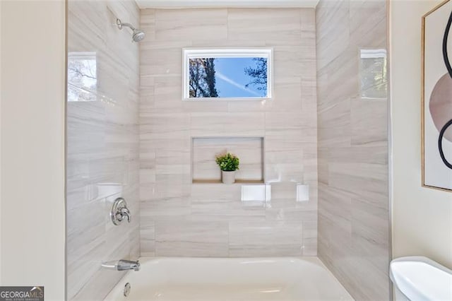 1270 Graymont Dr, Atlanta, GA 30310 - bathroom featuring shower / bath combination and toilet