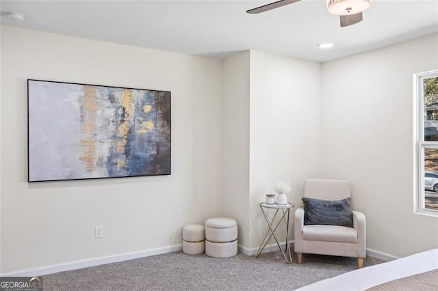 1270 Graymont Dr, Atlanta, GA 30310 - carpeted bedroom with baseboards and ceiling fan