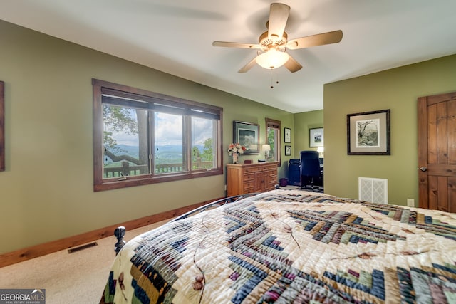 4 Dean Ln, Tiger, GA 30576 - bedroom with carpet flooring and a ceiling fan