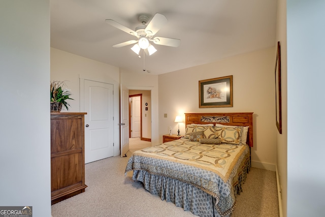 4 Dean Ln, Tiger, GA 30576 - bedroom featuring light colored carpet and ceiling fan