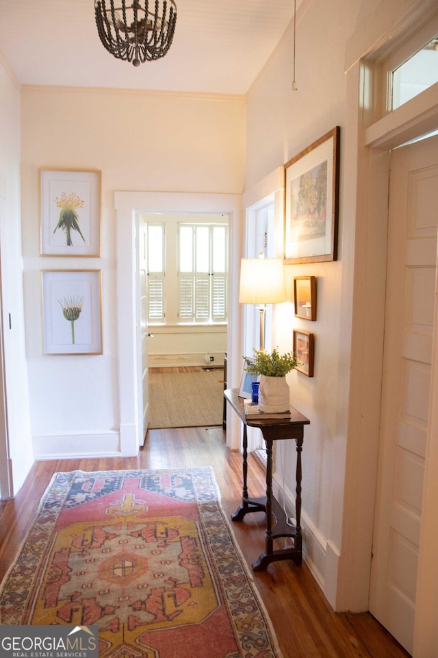 1557 18th Ave, Columbus, GA 31901 - hall with wood finished floors and baseboards