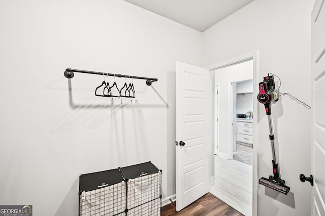 4189 Brookmont Way, Auburn, GA 30011 - mudroom with dark wood-style flooring and baseboards