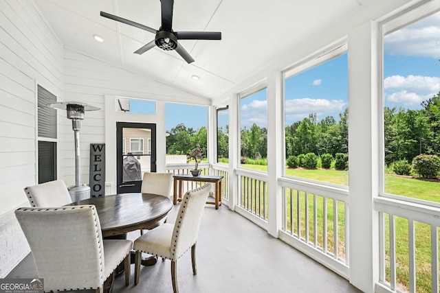 4189 Brookmont Way, Auburn, GA 30011 - sunroom with vaulted ceiling, plenty of natural light, and wood walls