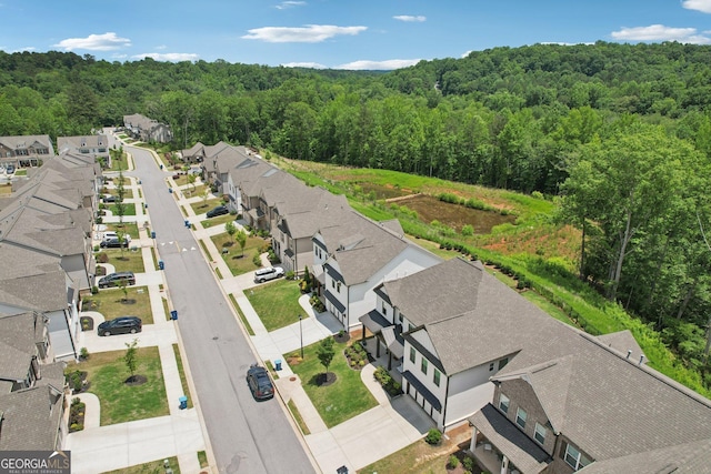 4189 Brookmont Way, Auburn, GA 30011 - aerial view of residential area with a heavily wooded area