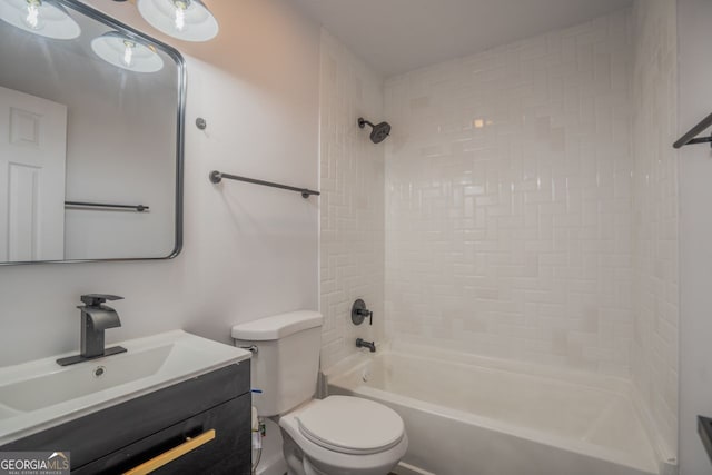 3570 Briar Dr, Lithia Springs, GA 30122 - bathroom featuring vanity and washtub / shower combination