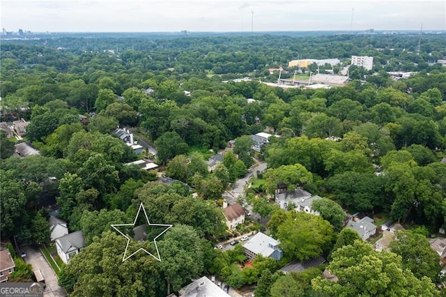 348 7th St NE, Atlanta, GA 30308 - aerial view of a heavily wooded area