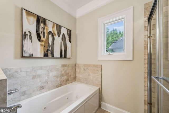 261 Elmira Pl NE, Atlanta, GA 30307 - bathroom with a whirlpool tub and a stall shower