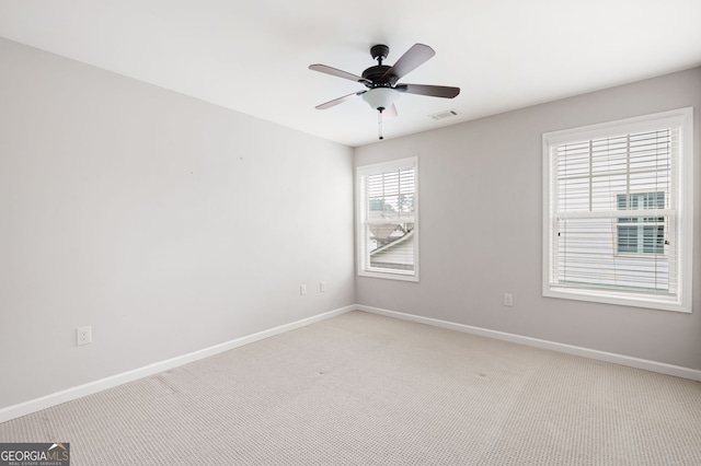 214 Misty View Dr, Canton, GA 30114 - spare room with light carpet and ceiling fan