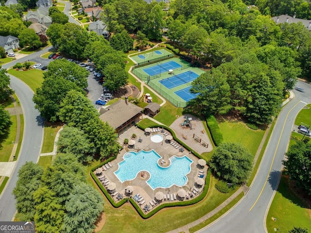 4206 Moccasin Trl, Woodstock, GA 30189 - bird's eye view of a pool
