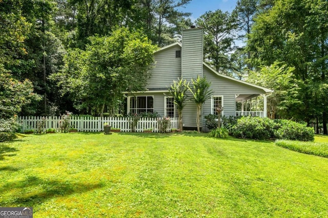 3754 Wyntuck Cir NW, Kennesaw, GA 30152 - back of house with a chimney