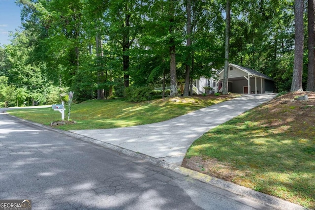 3754 Wyntuck Cir NW, Kennesaw, GA 30152 - view of front of home featuring driveway, a front yard, and a carport