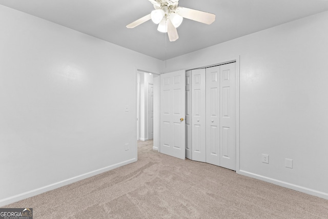 165 Lost Lake Trl, Villa Rica, GA 30180 - unfurnished bedroom with carpet flooring, a closet, and ceiling fan