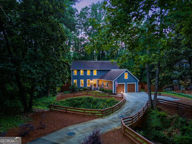 7250 Hunters Branch Dr, Atlanta, GA 30328 - view of front of home with driveway and a garage