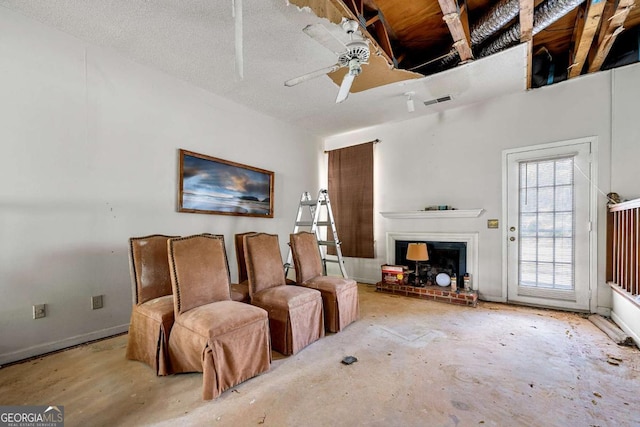 1003 Cannongate Xing SW, Marietta, GA 30064 - living area featuring a fireplace