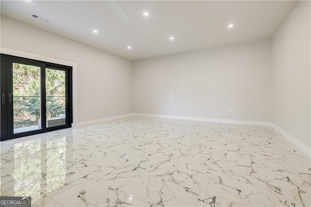 1812 Hunters Gln, Marietta, GA 30062 - spare room featuring recessed lighting and light marble finish floors