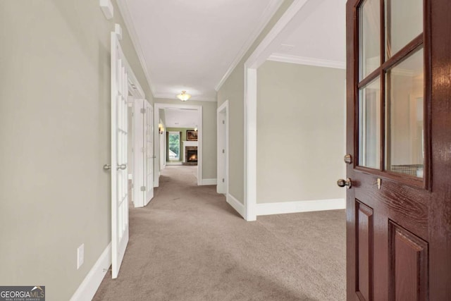 21 Creekview Dr SE, Cartersville, GA 30120 - hall with crown molding and light colored carpet