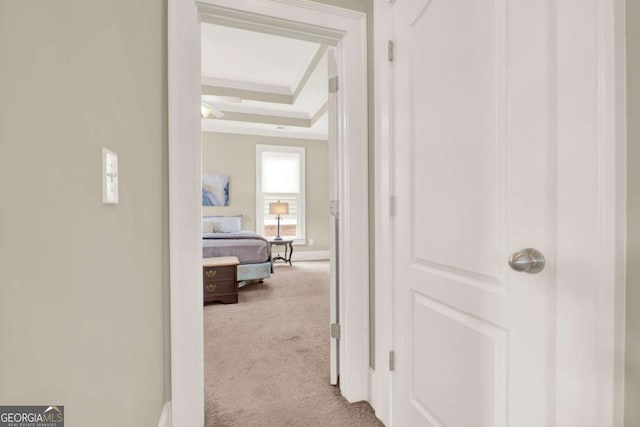 21 Creekview Dr SE, Cartersville, GA 30120 - corridor featuring carpet and crown molding