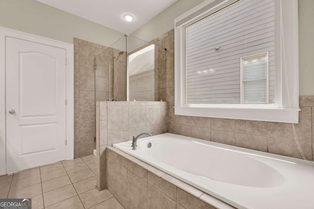 21 Creekview Dr SE, Cartersville, GA 30120 - full bath with a garden tub, tiled shower, and tile patterned flooring