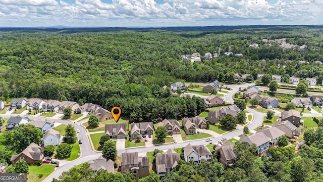21 Creekview Dr SE, Cartersville, GA 30120 - aerial view of residential area featuring a heavily wooded area