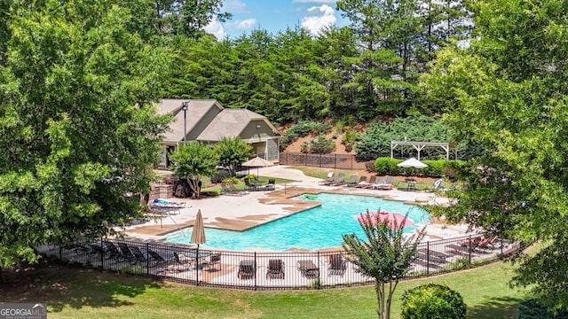 21 Creekview Dr SE, Cartersville, GA 30120 - community pool featuring a patio area