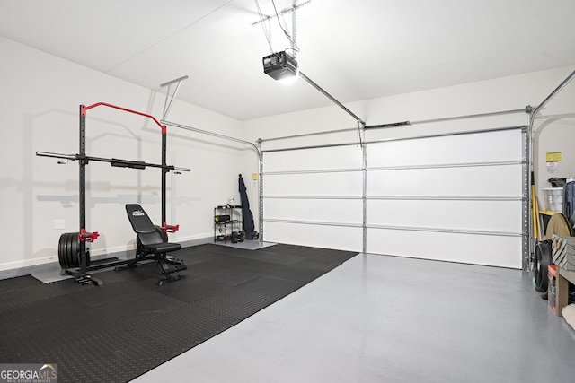 7814 Messina Ct, Lithia Springs, GA 30122 - exercise area with a garage and baseboards