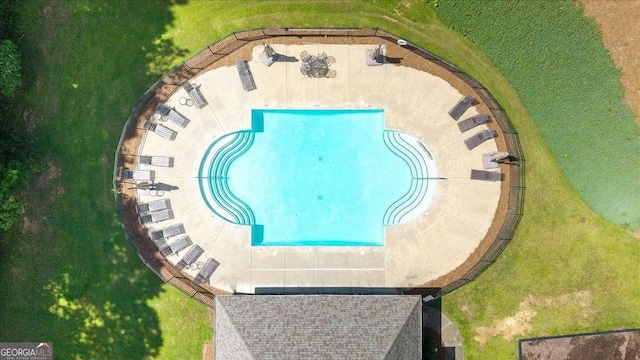 214 Davis Mill Rd, Ball Ground, GA 30107 - aerial view of a pool area