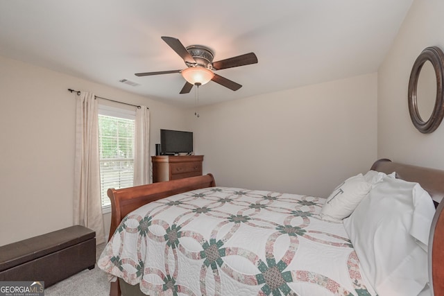 170 Saddleridge Dr, Bremen, GA 30110 - carpeted bedroom featuring ceiling fan