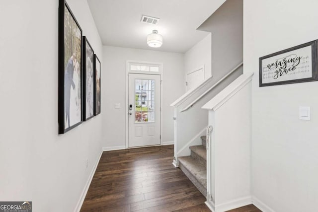 109 Grand Hickory Way, Dawsonville, GA 30534 - foyer with stairs and wood finished floors