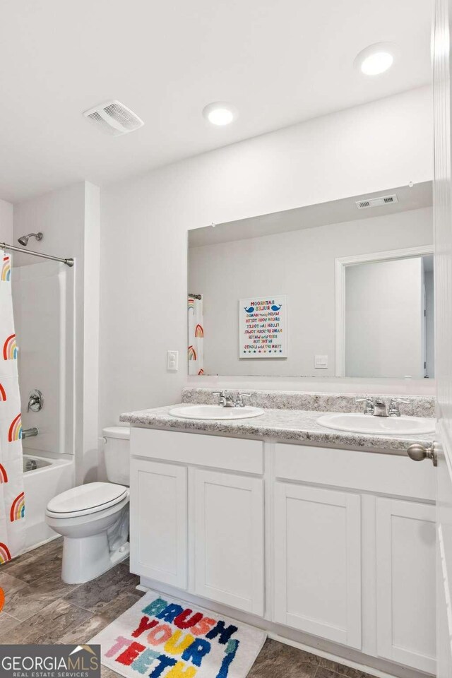 109 Grand Hickory Way, Dawsonville, GA 30534 - bathroom with double vanity and shower / tub combo