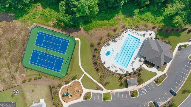 109 Grand Hickory Way, Dawsonville, GA 30534 - drone / aerial view of a pool area