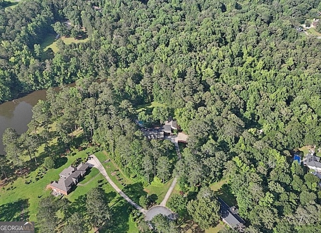 115 Shoal Creek Dr, Sharpsburg, GA 30277 - aerial overview of property's location with a heavily wooded area