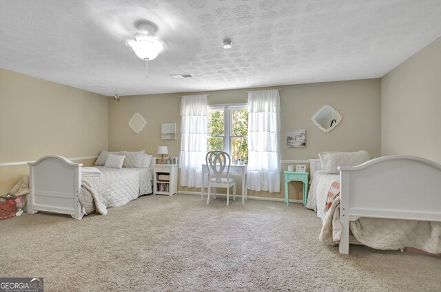 115 Shoal Creek Dr, Sharpsburg, GA 30277 - bedroom featuring carpet flooring and a textured ceiling