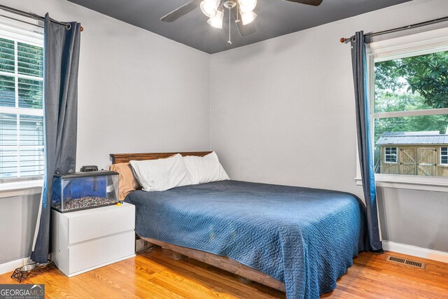 1508 Windsor Rd, Perry, GA 31069 - bedroom featuring wood finished floors and a ceiling fan