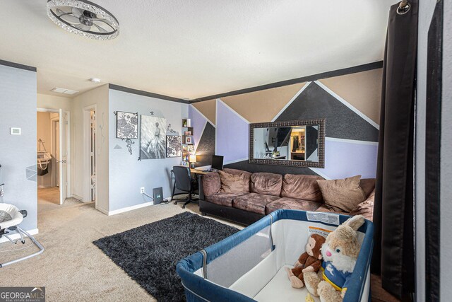 3350 Clawing Hawk Way, Douglasville, GA 30135 - living room featuring carpet floors and an office area