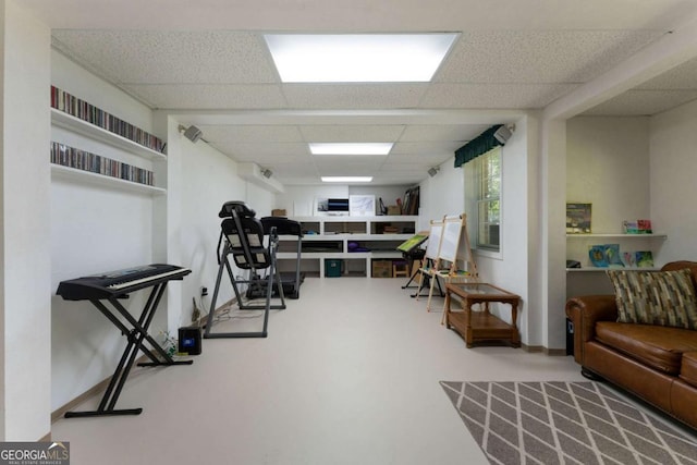 17 Shotgun Rd NW, Cartersville, GA 30121 - exercise room featuring a paneled ceiling and baseboards